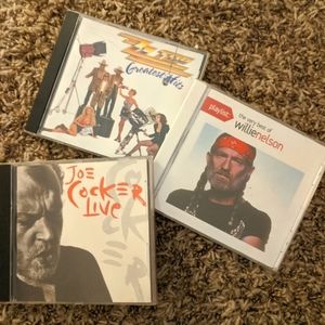 CD Lot (ZZTop, Joe Cocker, & Willie Nelson)